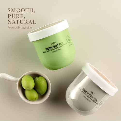 6-Piece Body Butter Gift Set with Shea, Jojoba, Vitamin E | Moisturizing Body Creams for Women