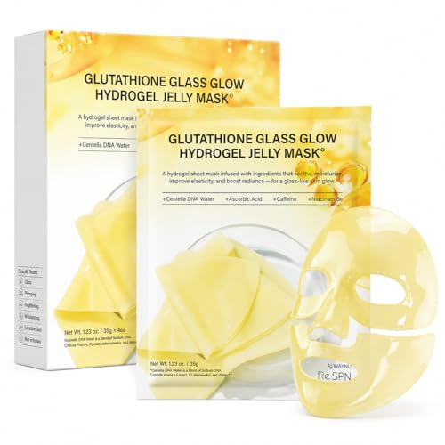 Hydrogel Face Mask Set with Niacinamide & Cica - Vegan, 4 Pack - Glass Skin Glow