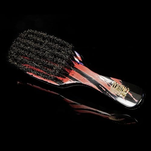 Torino Pro Wave Brush #255-7 Row Extra Soft bristles Shower brush -100% Pure Boar Bristles - Great for laying down your 360 Waves