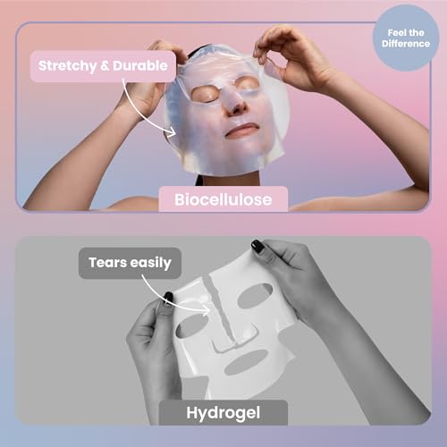 Body Restore Natural Collagen Face Mask 12 Pack ? Korean Skin Care Mask with Fermented Coconut Water, Christmas Stocking Stuffers, White Elephant, Birthday Gifts for Women & Men, Dry Skin - Variety