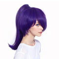 Purple Short Straight Wig with Detachable Ponytail for Women’s Anime & Halloween - NIUOBYS