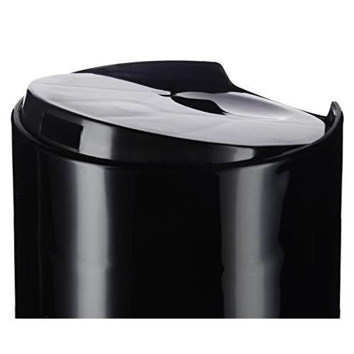 JUVITUS 8 oz / 250 ml Professional Natural Clear Refillable Plastic Squeeze Bottle with Wide Black Disc Cap Lid (6 pack)