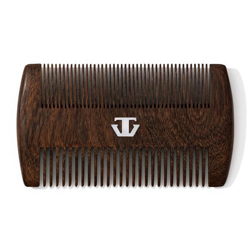White Sandalwood Beard Comb with Mother of Pearl Inlay – Premium Grooming Tool for Men