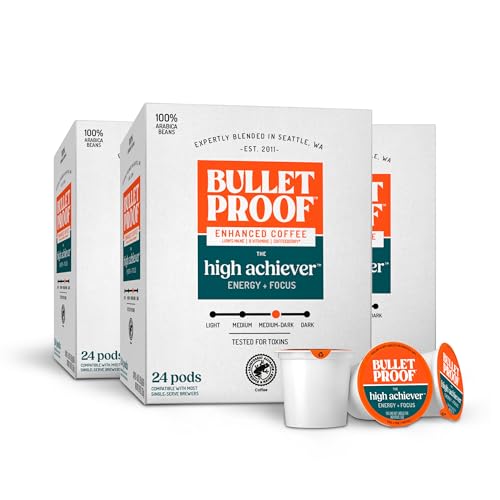 Bulletproof High Achiever Coffee Pods - Energy & Focus Variation 72 Count