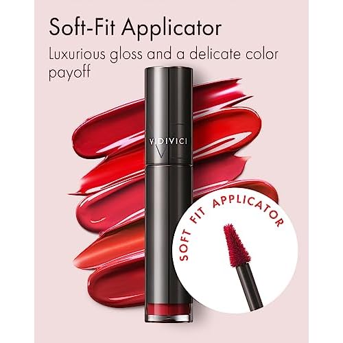 VIDIVICI Millennial Tint Glit - Transfer Proof Moisture Korean Lip Tint with Long-Lasting Color, Lightweight Water Jelly Texture, Hydrating & Smudge-Free Lip Stain, 0.13oz (04 FALLING BROWN)