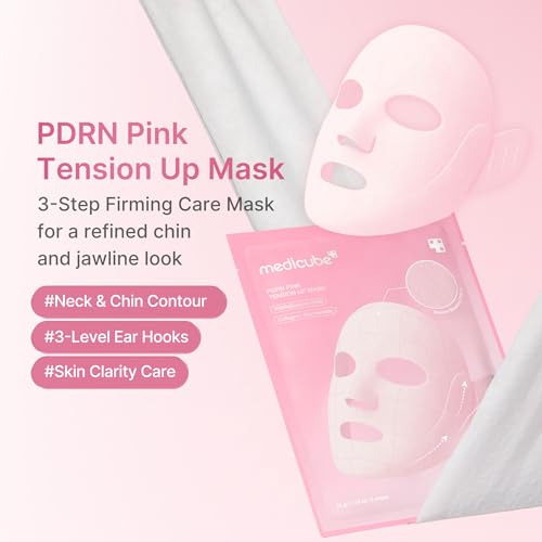 Medicube PDRN Pink Tension Up Sheet Mask 3-Step Contouring Pack of 2