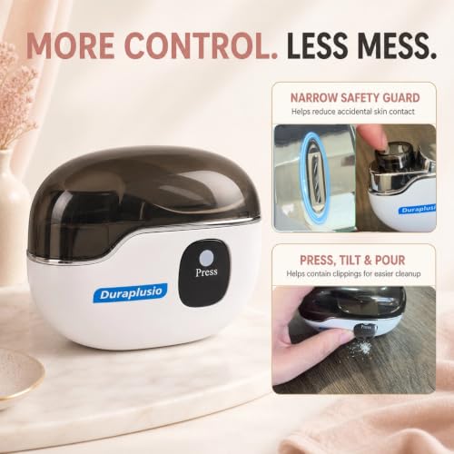 Electric Nail Clipper & Polisher with Safety Guard - Rechargeable Fingernail Care Device