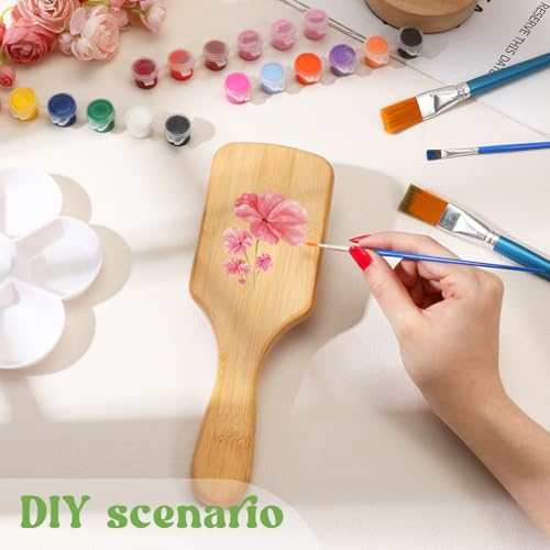 10 Pcs Wooden Bamboo Hair Brush Set - Anti-Static Detangling & Scalp Massage