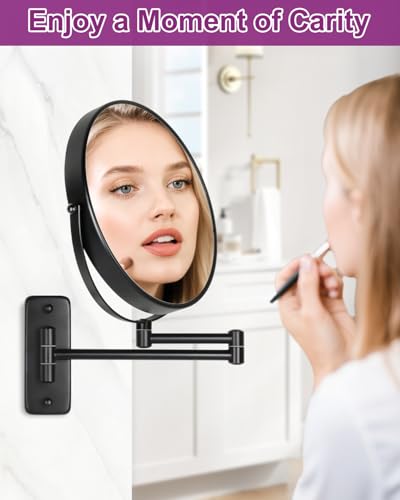 Wall Mounted Makeup Mirror 8 Inch with 30X Magnification & 360° Rotation
