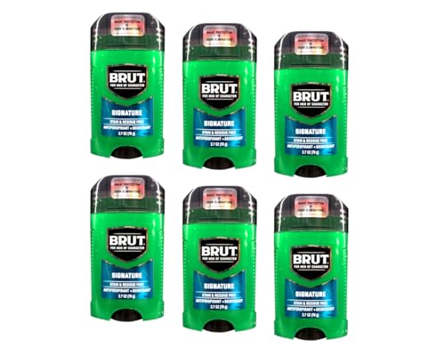 Brut Signature Antiperspirant Deodorant Stick 2.7 Ounce - Pack of 6, Classic Scent