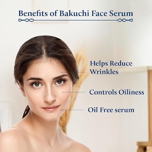 Blue Nectar Kumkumadi Tailam Face Oil for Glowing Skin (0.33 Fl Oz, 26 herbs) along with Bakuchiol Anti Aging Serum for Fine Lines, (1 Fl Oz)