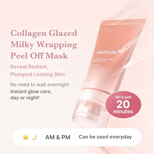 medicube Day & Night Collagen Wrapping Mask Duo: Collagen Glazed Milky Glow Daytime and Overnight Wrapping Mask | Hydrating & Firming Skincare Gift Set for Radiant Skin, Valentines Day Gifts for Her