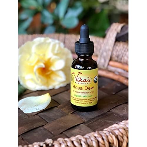 Vika's Essentials Certified Organic EWG Verified Rosa Dew Eye Serum