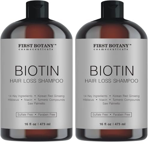 First Botany Hair Regrowth Shampoo with DHT Blockers - 16 fl oz Pack of 2 - Men & Women