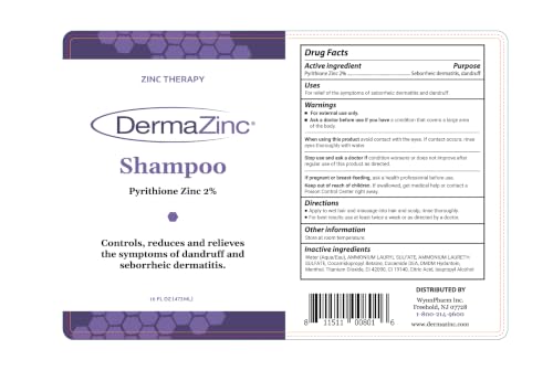 DermaZinc Medicated Zinc Shampoo for Scalp & Body - 16 oz (Variation: Shampoo)
