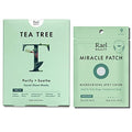 Rael Spot Care Bundle - Microcrystal Spot Cover (9 Count) & Rael Bamboo Facial Sheet Mask (Tea Tree, 5 Count)