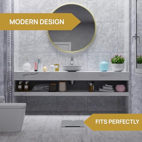 INEVIFIT Silver Digital Bathroom Scale - Accurate Body Weight Monitor