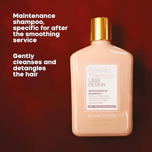 ALFAPARF Milano Lisse Design Keratin Shampoo for Damaged Hair - Hydrating & Smoothing