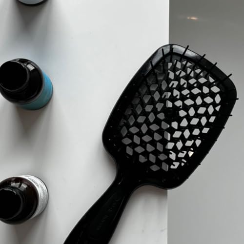Paddle Hair Brush for Detangling & Blow-Drying - Black