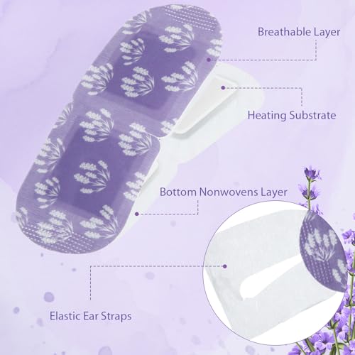 Croloose Lavender 50 Pcs Steam Eye Masks for Relaxation & Dry Eyes Self Heated