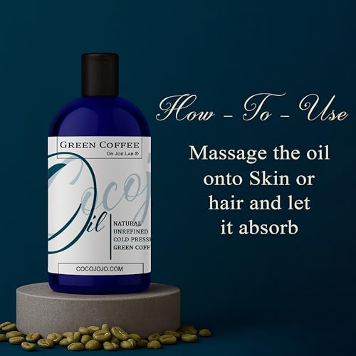 Green Coffee Bean Oil - Pure, Cold Pressed, Non-GMO Skin, Hair & Body Oil 4 oz