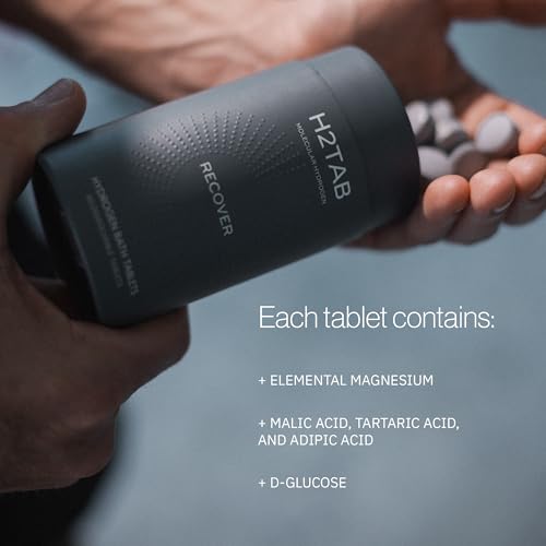 Hydrogen Bath Tablets for Muscle Recovery & Skin Health - 60 Count