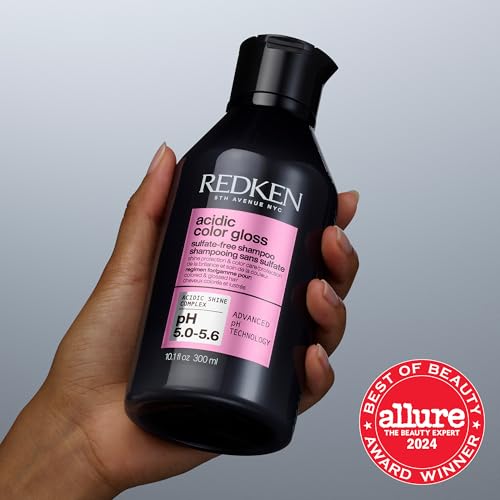 Redken Acidic Color Gloss Sulfate-Free Shampoo 33.8 Fl Oz for Color Protection & Shine
