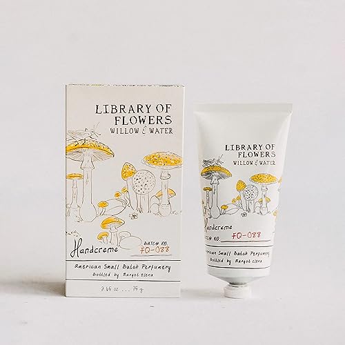 Library of Flowers Willow & Water Hydrating Hand Cream - Moisturizing Lotion for Soft Skin, Travel Size
