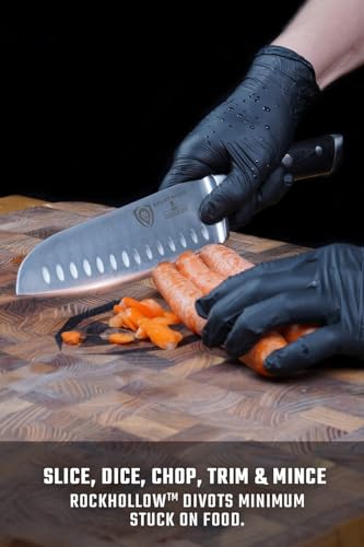Dalstrong 7-Inch Santoku Knife Black G10 Handle - High-Carbon German Steel
