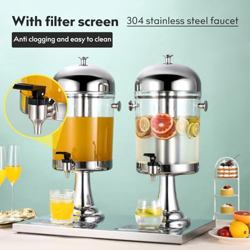 4.4 Gallon Stainless Steel Beverage Dispenser for Hot and Cold Drinks - Party & Catering Use