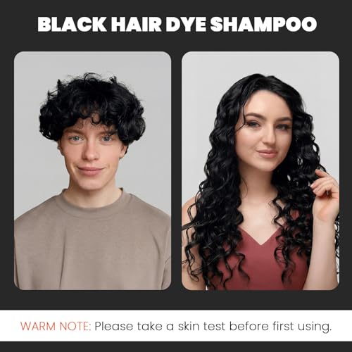 YOURTONE Black Hair Dye Shampoo 3-in-1 Hair Color, Conditioner & Shampoo for Gray Hair