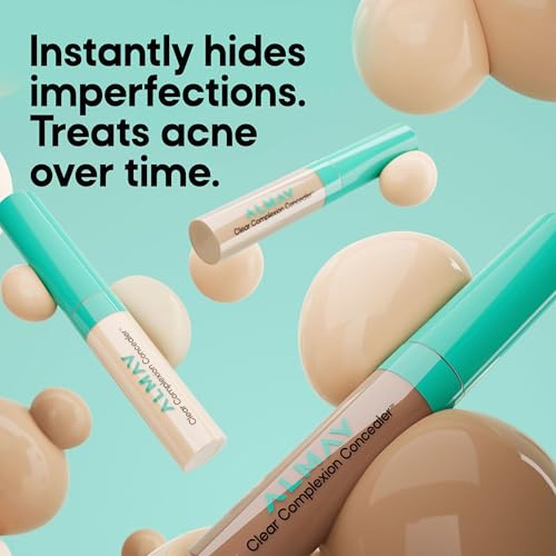 Almay Clear Complexion Concealer, Cruelty-Free Makeup for Acne-Prone Skin, Non-Comedogenic, Vegan, Hypoallergenic, 050, 0.3 fl oz