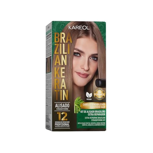 Kareol Formaldehyde-Free Keratin Hair Straightening Kit for Frizz Control