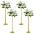 4pcs Gold Metal Wedding Flower Stand - Adjustable 39.4" Tall Table Centerpieces