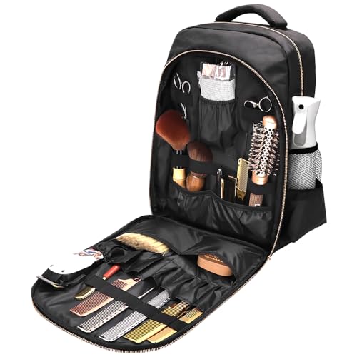Barber Supplies Bag Organizer for Clippers and Supplies, Portable Hairstylist Clipper Backpack Travel Barber Shop Tools Bag