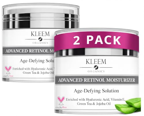 Kleem Retinol Face Moisturizer 1.7 Fl Oz Pack of 2 - Anti-Aging Night Firming Cream