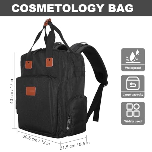 Water-Resistant Barber Backpack for Clippers and Tools with Laptop Compartment