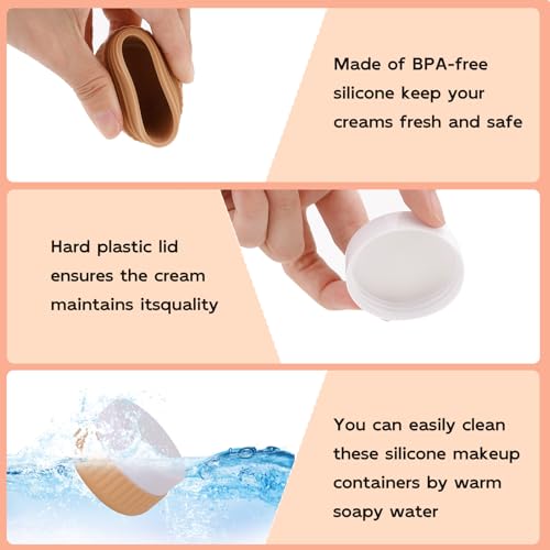 Travel Bottles Set 8 Pcs TSA Approved Silicone Leakproof Containers for Cosmetics