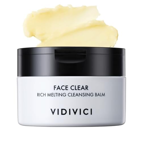 VIDIVICI Face Clear Rich Melting Cleansing Balm - Korean Makeup Remover - Gentle Face Wash, Pore are, Sebum & Blackhead Care - Balm to Oil Formula, 3.38oz.