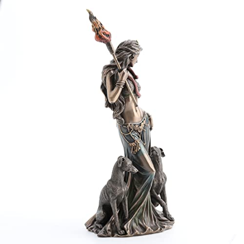 Veronese Design Hecate Greek Goddess Statue, Bronze Large Cold Cast Resin 13 3/8"