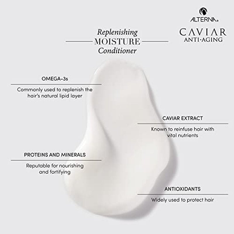 Alterna CAVIAR Anti-Aging Replenishing Moisture Conditioner | For Dry, Brittle Hair | Protects, Restores & Hydrates | Sulfate Free