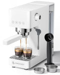 AMZCHEF Compact Espresso Machine 20 Bar, 50oz Water Tank, Latte & Cappuccino