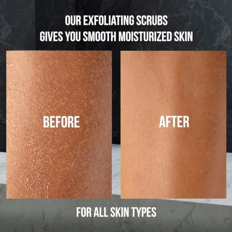 Charcoal Body Scrub, Moisturizing and Exfoliating Face & Foot Scrub, Organic Scrub Fights Stretch Marks, Fine Lines, and Natural Exfoliator Salt Body Scrub for Toning Skin Cellulite Skin Care Body