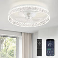 22 Inch Ceiling Fan with Lights & Remote, Dimmable Reversible Motor, White - Variation of THIS listing