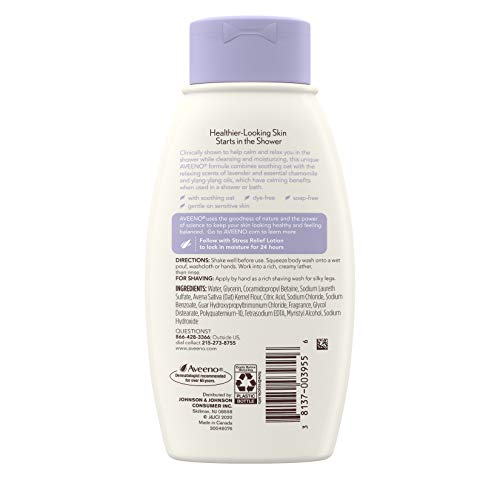 Aveeno Stress Relief Body Wash with Soothing Oat, Lavender, Chamomile