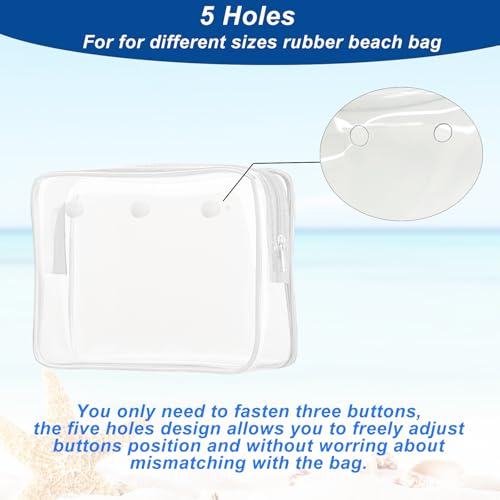 White 4-Pack Clear Beach Travel Bag Inserts Organizer Pouches - Waterproof & Sandproof