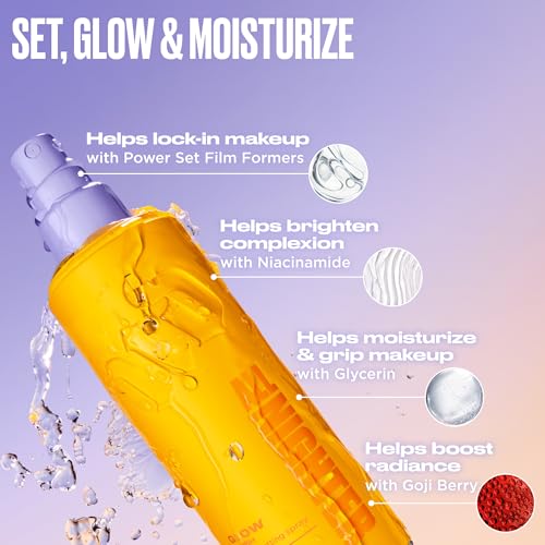 Urban Decay All Nighter Waterproof Makeup Setting Spray - Glass-Skin Glow Finish, Up to 24HR Wear, Ultra-Fine Facial Mist, Dewy Foundation Face Primer, Smudge-Proof, Transfer-Resistant, Niacinamide