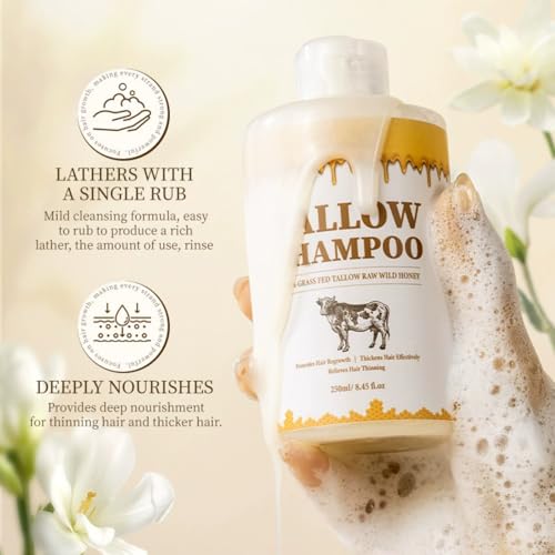 Tallow Shampoo & Conditioner Set for All Hair Types - Deep Clean & Moisturize