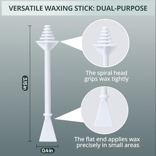 UNOISETION 60 Pcs Nose Wax Sticks, Painless Hair Wax Applicator with Disposable Spatulas for Nostril Cleaning, Ear & Face Hair Removal for Men Women