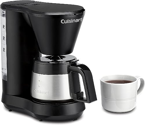Cuisinart 5-Cup Coffee Maker with Stainless Steel Carafe, Removable Water Reservoir